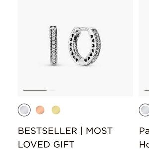 Pandora pave hoops silver